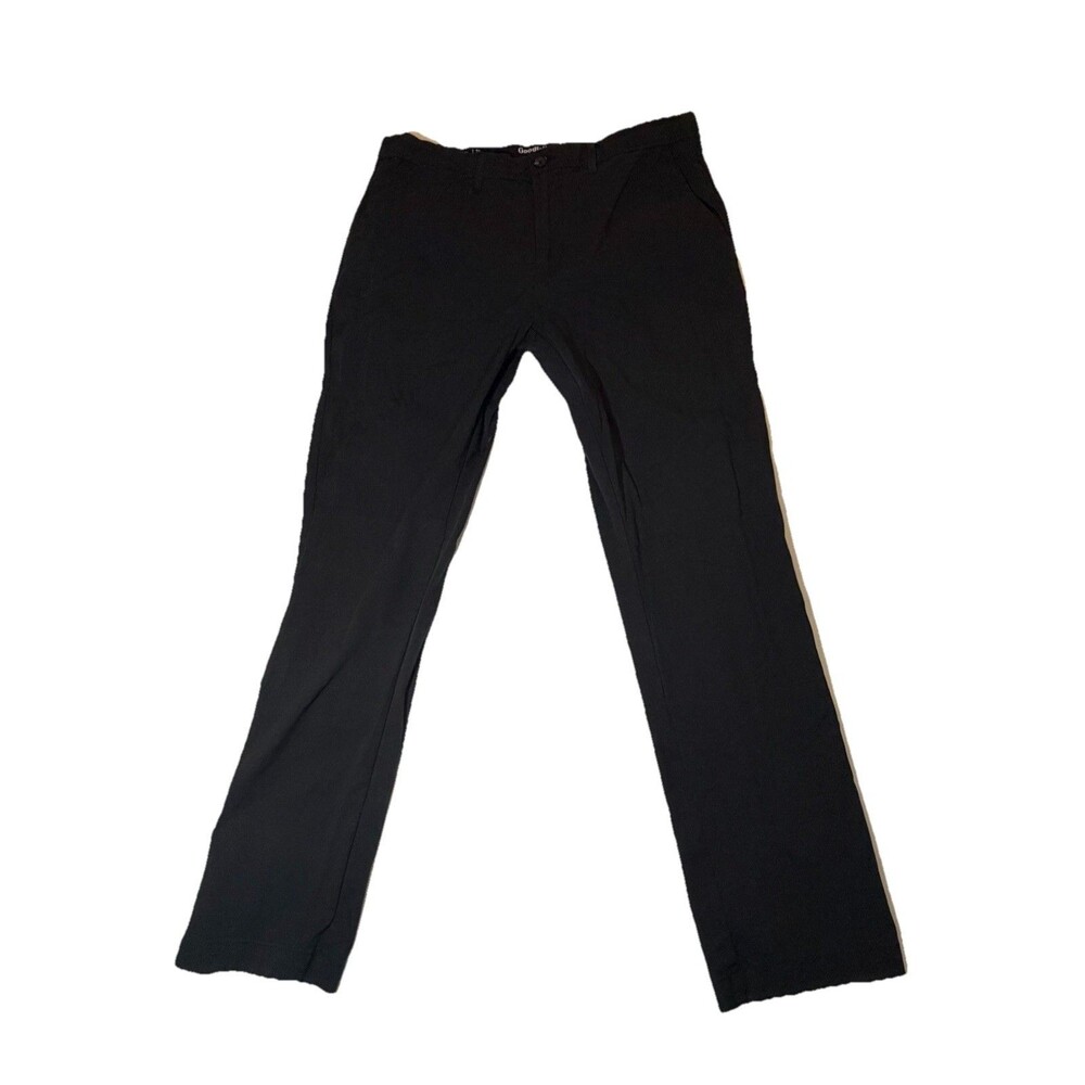 Goodfellow & Co Mens Black Pants 36x32 Straight Fit Dress Casual
